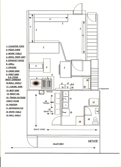 Kitchen Design Floor Plan - Example #1