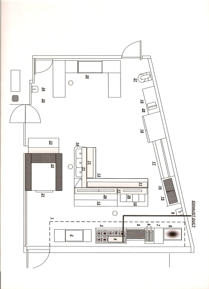 Kitchen Design Floor Plan - Example #3
